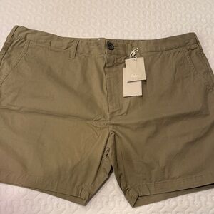 NWT Boden dark khaki mens Cotton Shorts.  44 waist, 7” inseam.